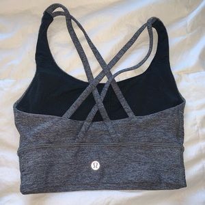 Grey Lululemon Energy Racerback Sports Bra